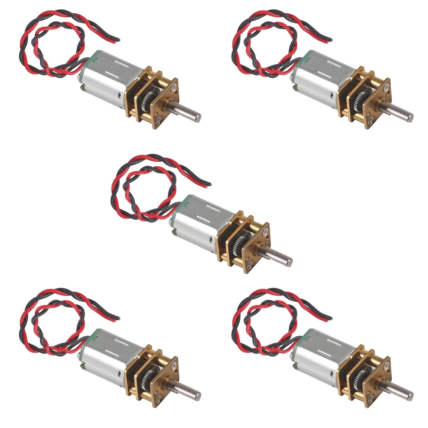 DIANN 5Pcs Mini Micro N20 Gear Motor DC 3V-6V Slow Speed Full Metal Gearbox DIY Robot Car image number 3