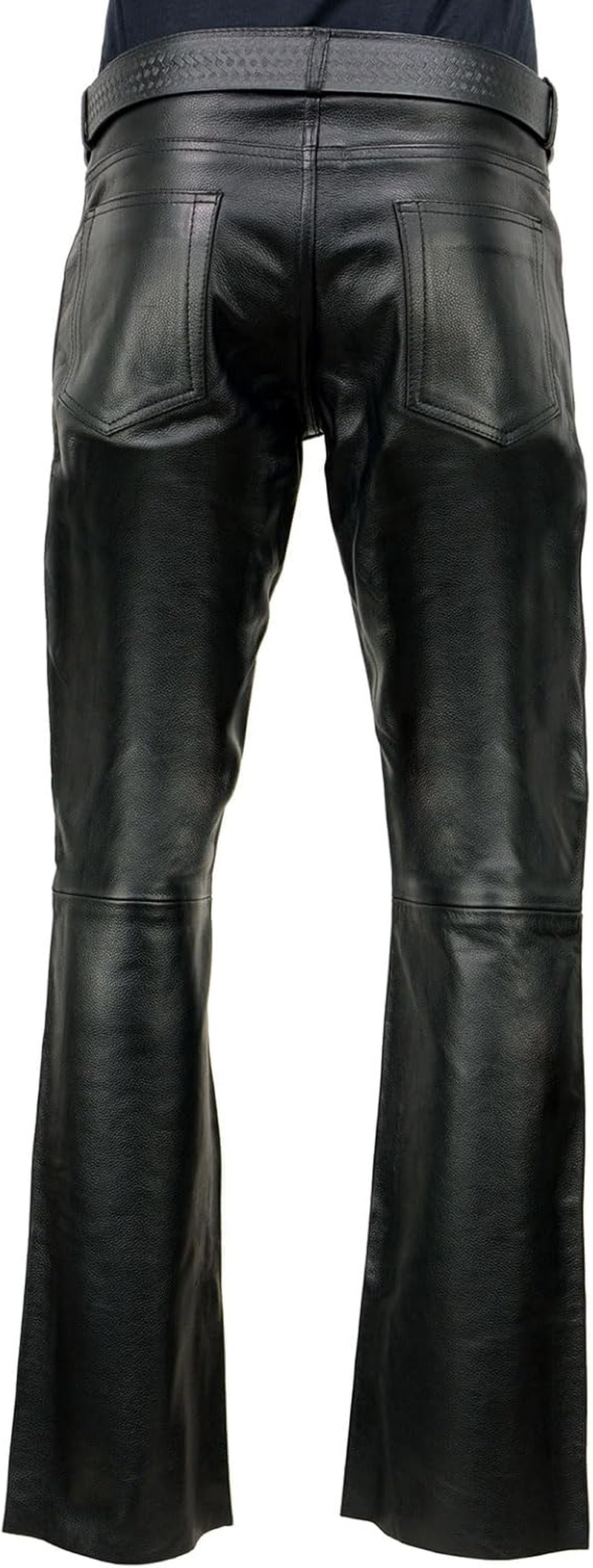 Milwaukee Leather LKM5790 Men'S Black Classic 5 Pocket Casual Motorcycle Leather Pants - 36 image number 3