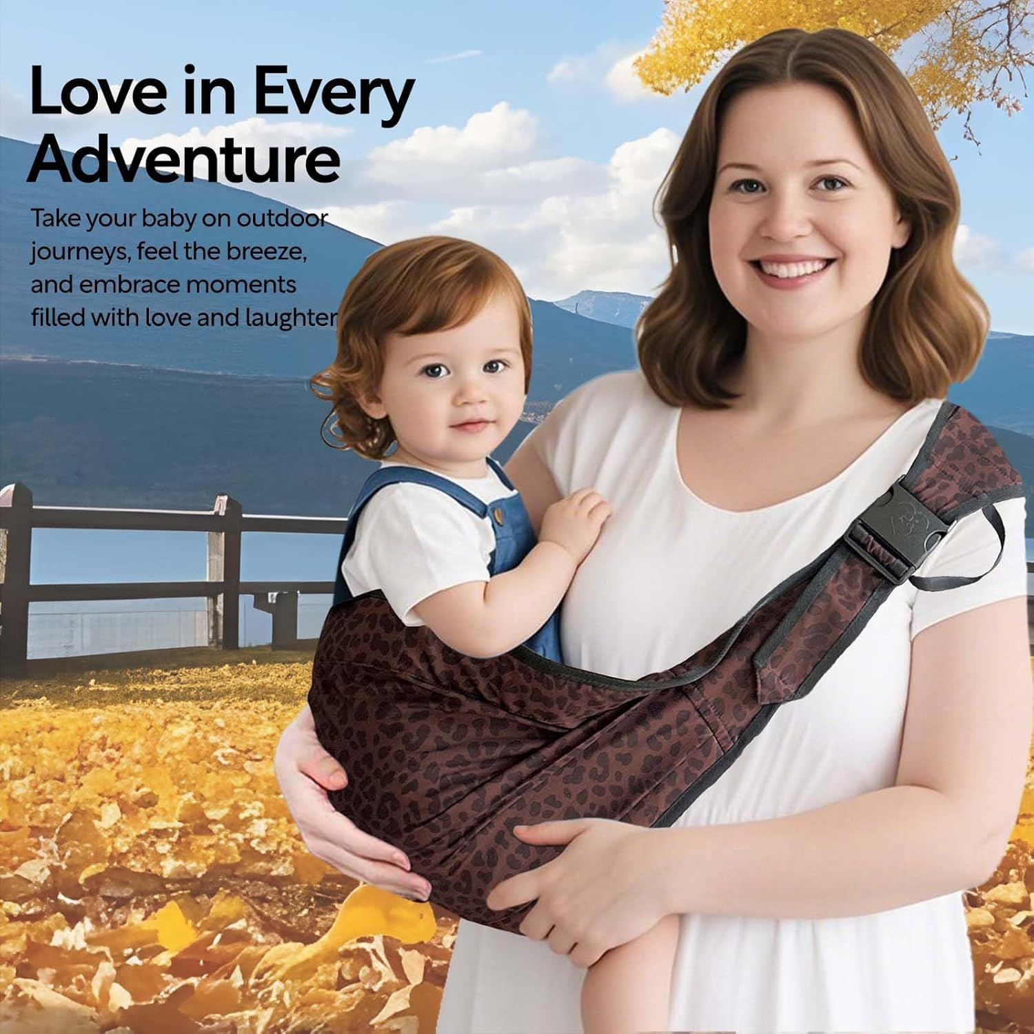 Baby Carrier Toddler Sling, Adjustable Baby Sling Upgraded Comfortable Baby Wrap Carriers Ergonomic-Designed, Portable and Lightweight Travel Friendly Carrier 3~16KG image number 6