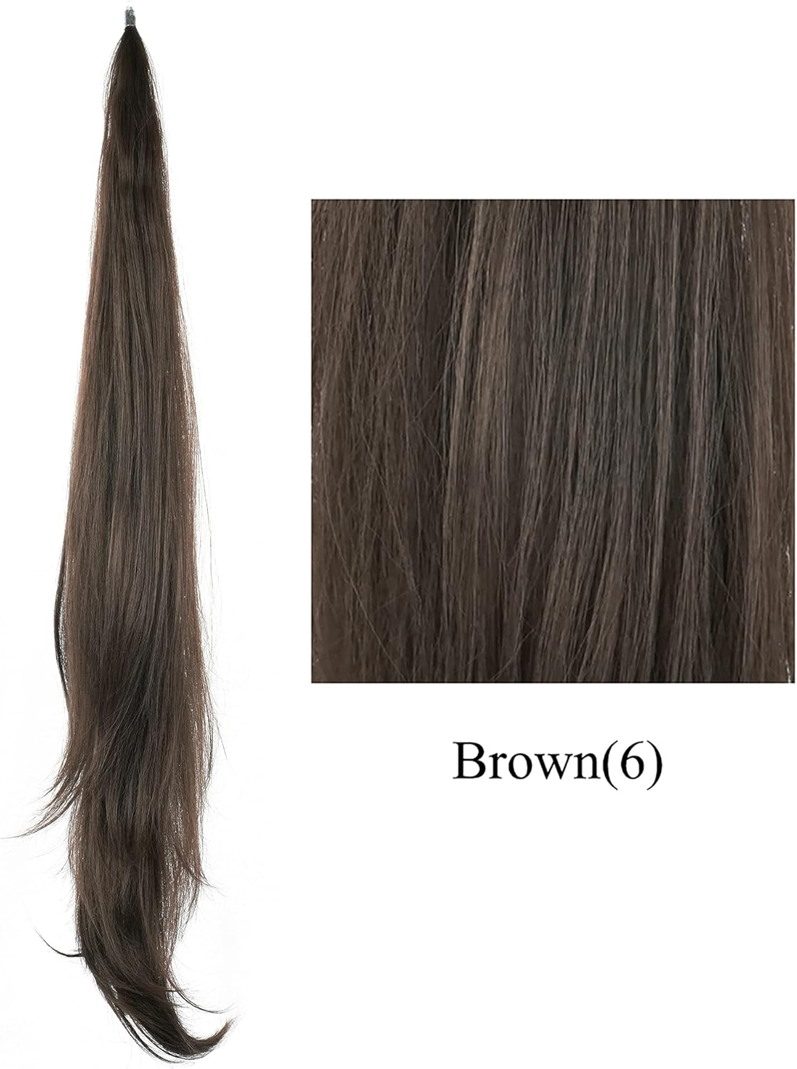 IMISSU Hair Extension Pony Tail Flexible Pretty Hair Ponytails Hairpieces Wig (Brown) image number 3