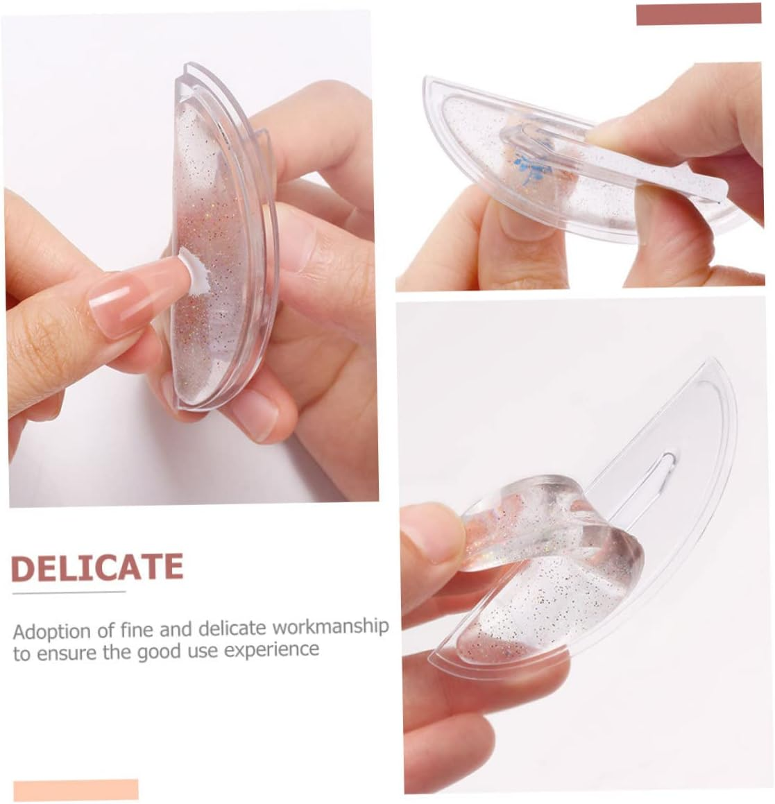 SHERCHPRY 1 Set Portable Household Nail Art Stamp Kit Multi Function DIY Nail Stamper with Jelly White Silicone Templates for Daily Use Easy Operation image number 3