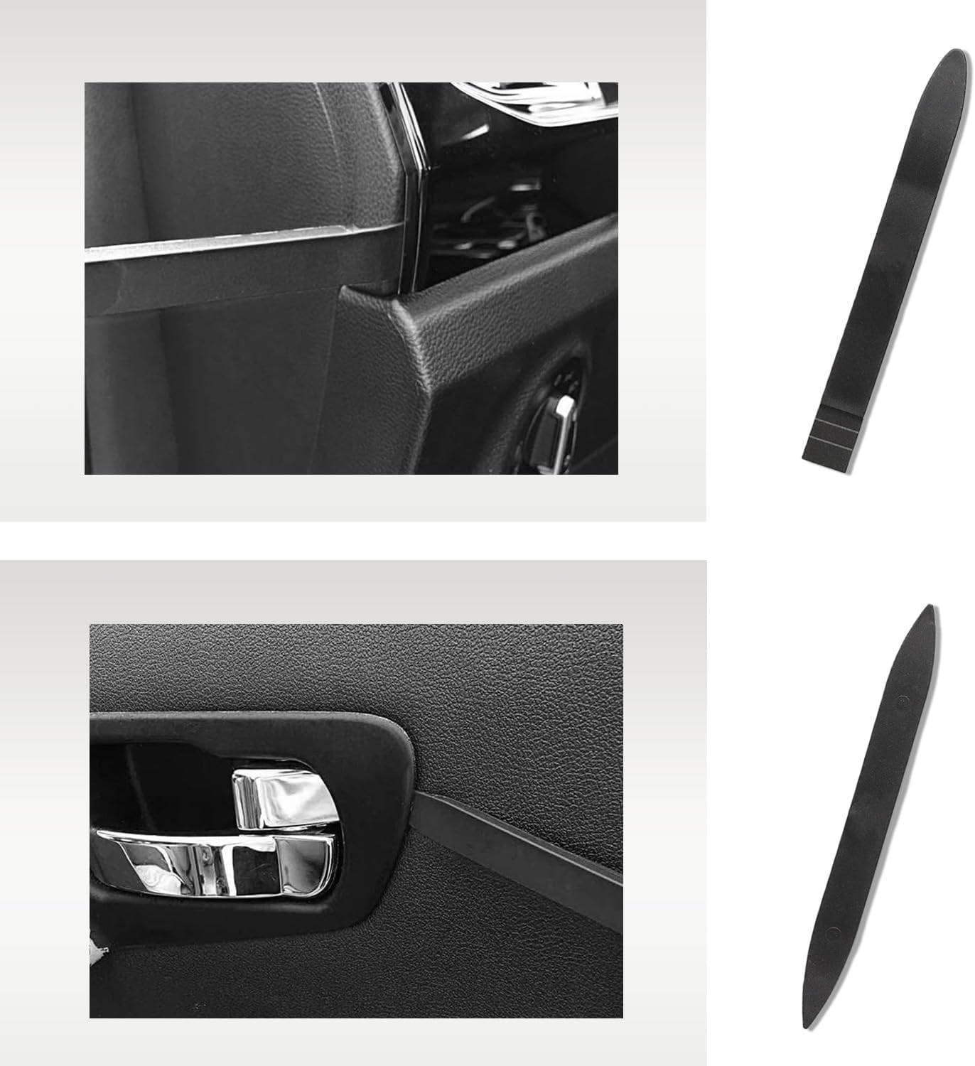 Kaoruo 5 Pack Car Trim Removal Tool Kit Tools,Car Panel Door Window Tools Kit,Fastener Removal Interior Trim Tools, Push Pin Puller Body Repair Tools, Black image number 6