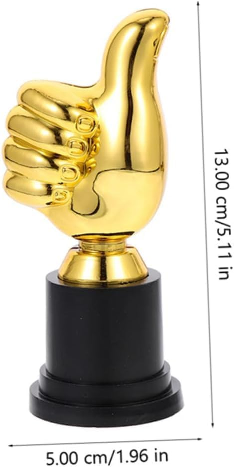 High Thumbs up Award Trophies with Base, Plastic Small Gold Trophy, Funny Trophies for Employee Coworker Teachers Volunteer Nurse image number 5