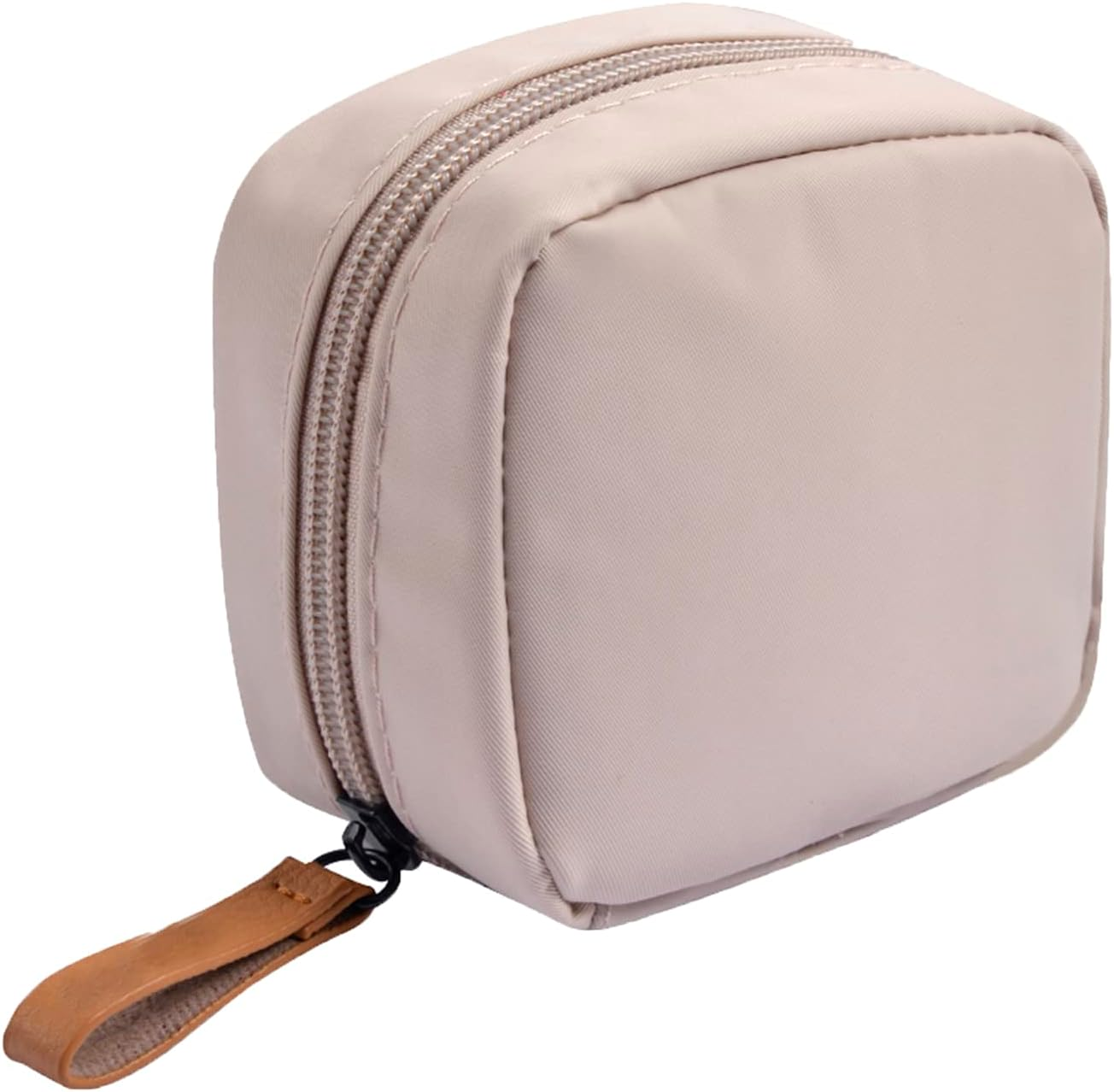 Hekyip Rectangular Beauty Bag, Small Travel Makeup Bag for Purse, Portable Waterproof Cosmetic Pouch for Ladies Women (Rectangular Inner Red)