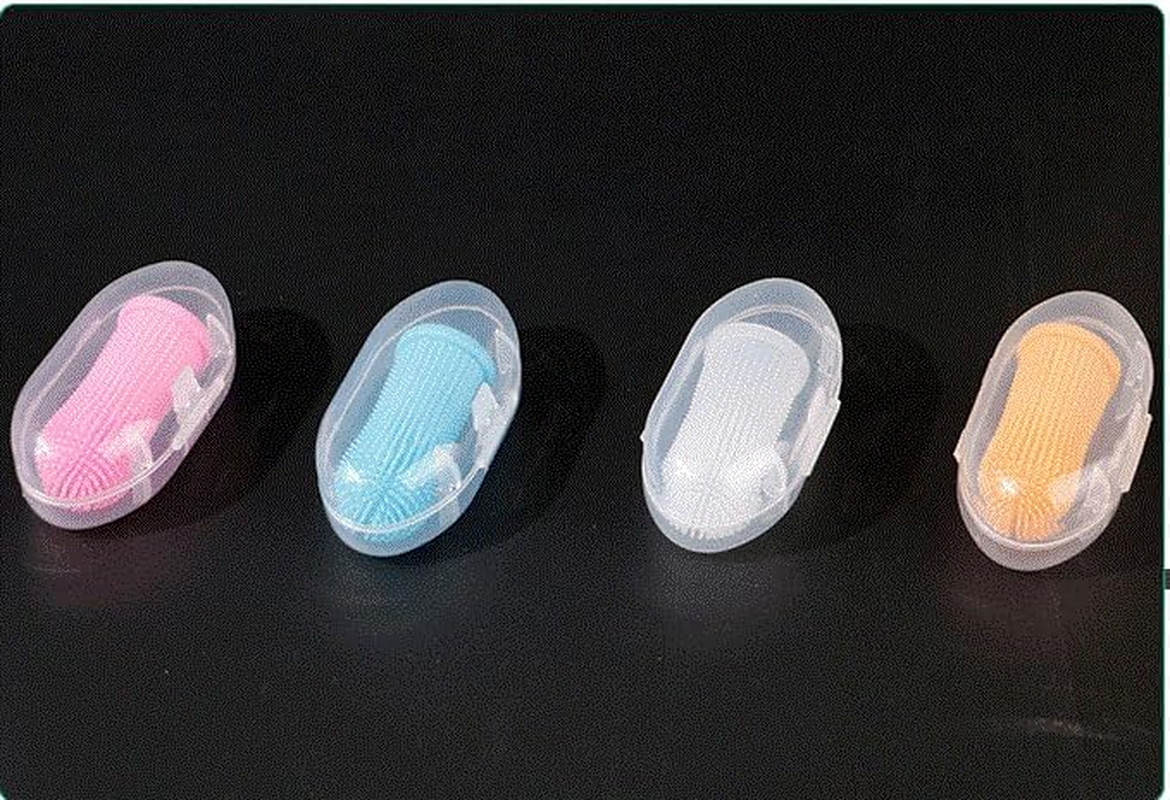 4Pack Dog Toothbrush Dog Tooth Brushing Kit, Cat Finger Toothbrush for Dogs Small Breed, Medium Large Dogs, Puppy Toothbrush for Dog Teeth Cleaning & Dental Care, Pet Finger Toothbrush Kit (White+Pink+Blue+Orange, One Size) image number 4