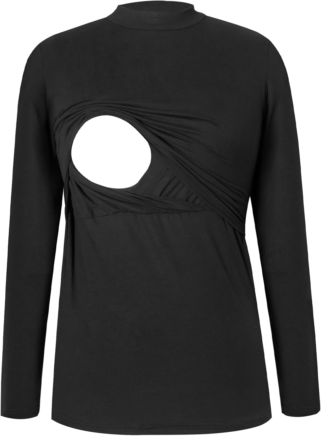 Smallshow Women'S Nursing Tops Crew Neck Long Sleeve Breastfeeding Clothes