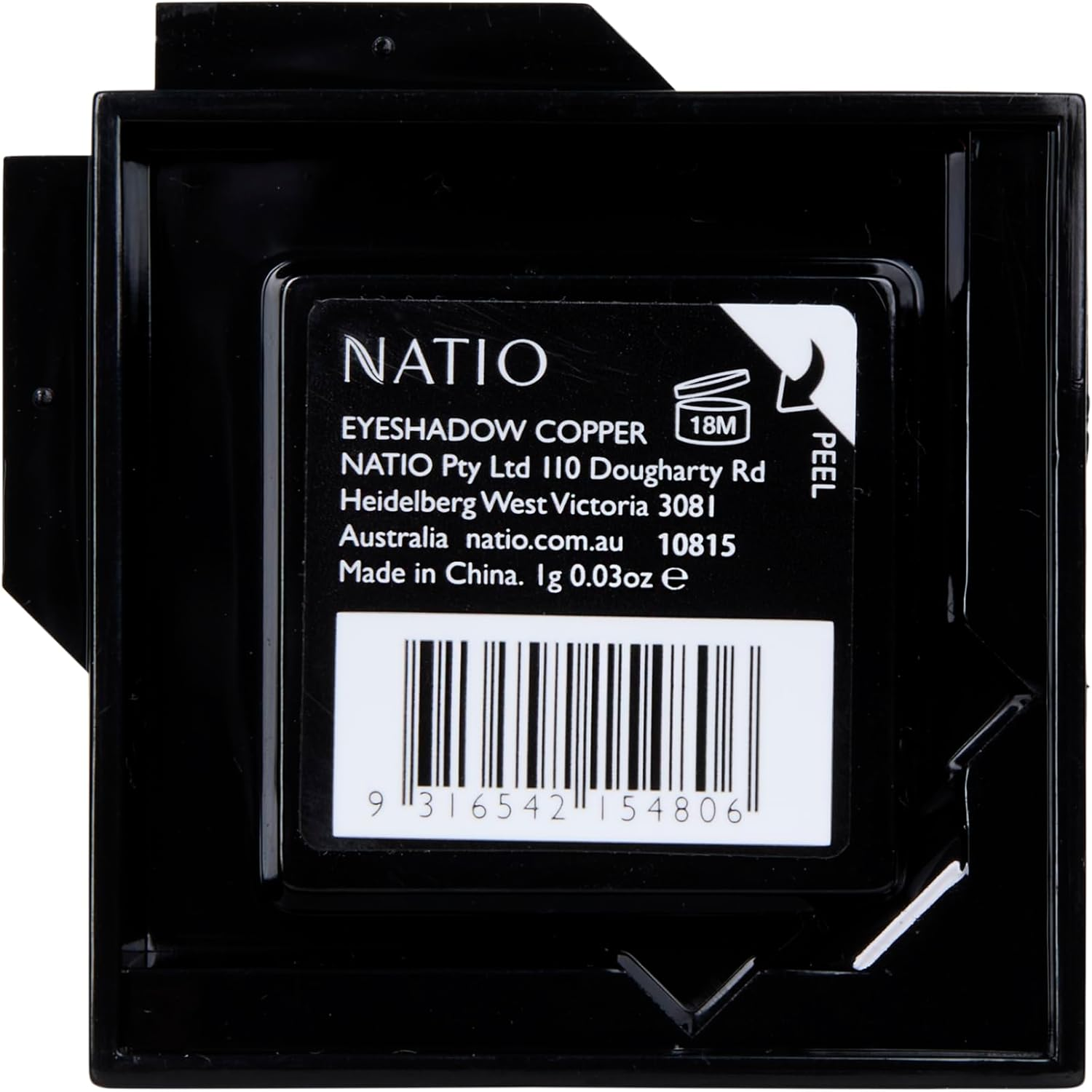 Natio Australia Single Eyeshadow Copper - Burnt Orange Shimmer Clickable Eyeshadow - Vegan Friendly image number 1