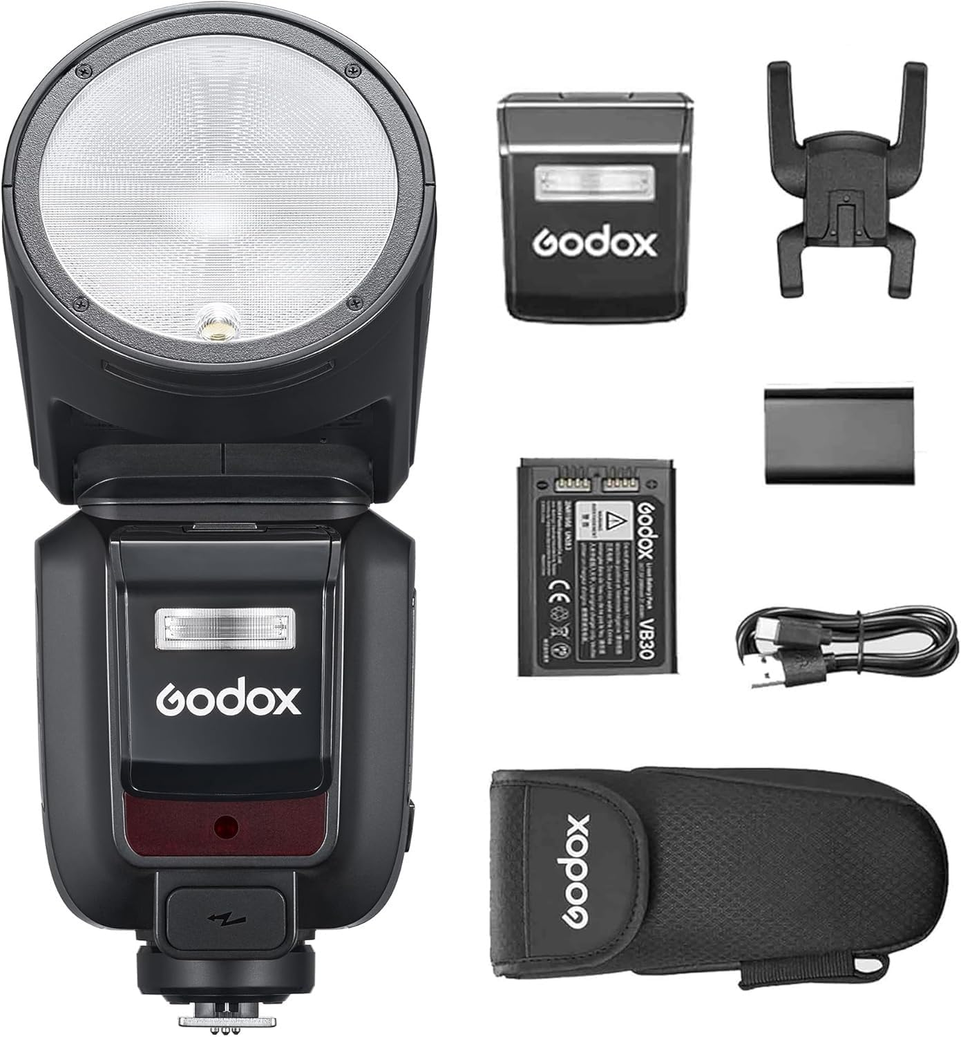 Godox V100N V100N V100N V100-N round Head Camera Flash Speedlight for Nikon Cameras 100Ws TTL HSS 1/8000S 2.4G Built-In LED Fill Light image number 4