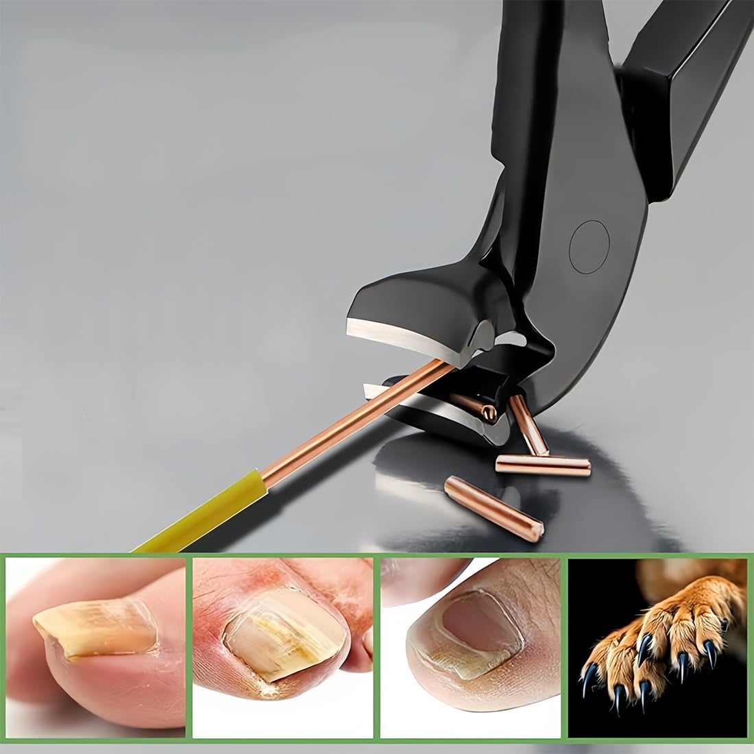 CATOR 1 Piece Thick Toenail Clippers with Wide Jaw, Nail Clippers, Precise Stainless Steel Toenail Clippers for Thick Nails for Seniors with Catcher - Silver image number 4