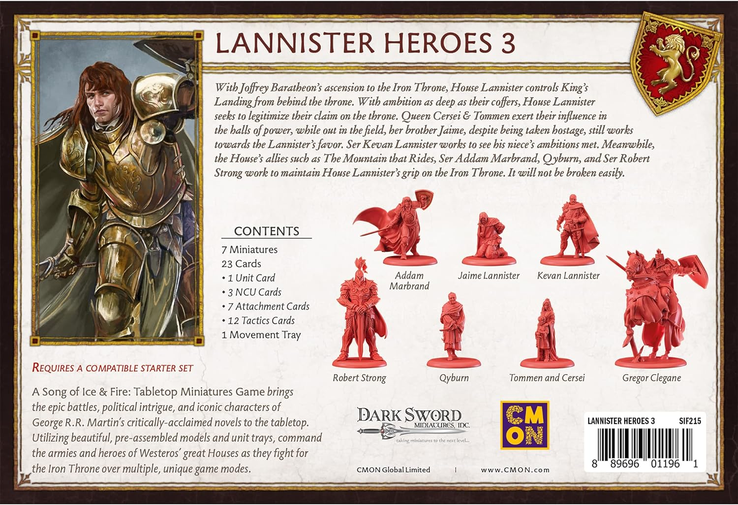 CMON a Song of Ice and Fire TMG - Lannister Heroes 3