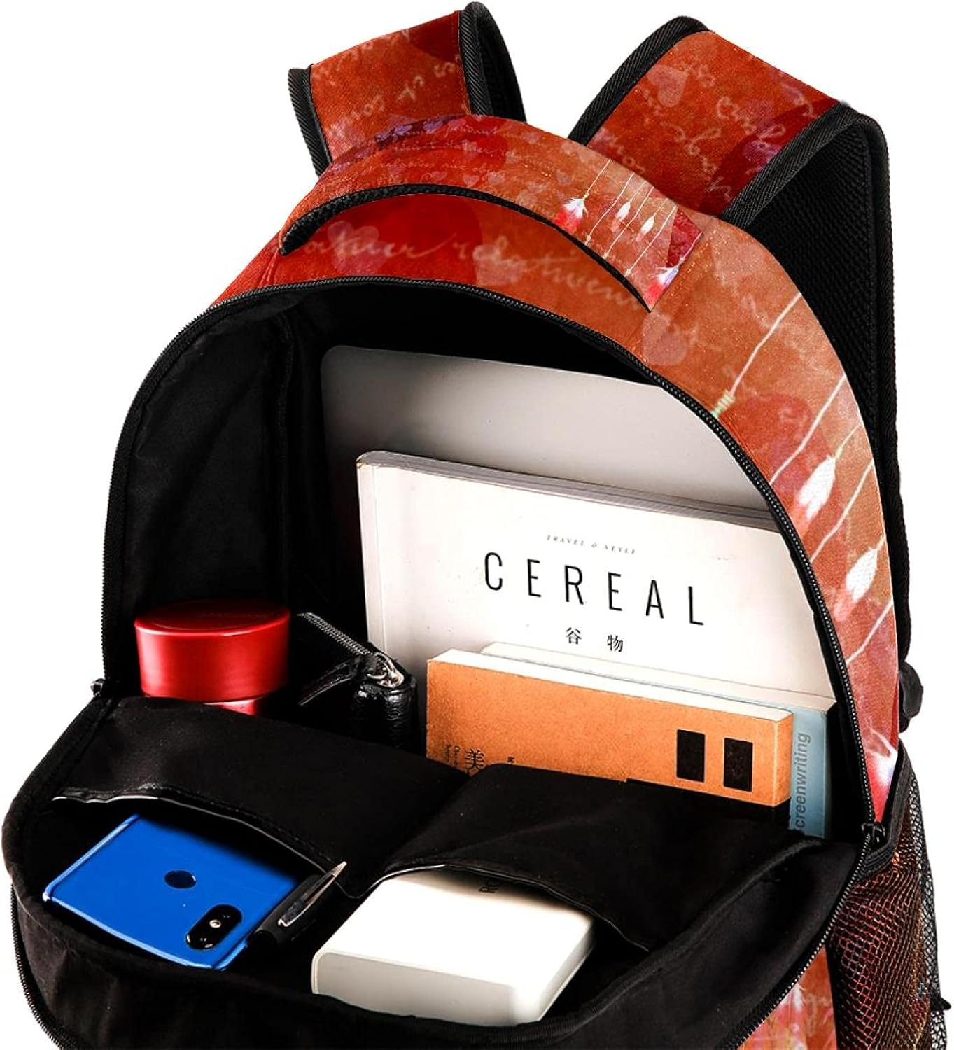 Dream Catcher Heart Background Backpack Students Shoulder Bags Travel Bag College School Tote Backpacks image number 2