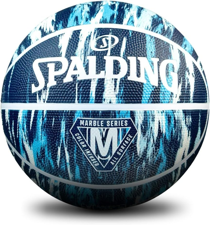 Spalding Marble Series Blue & Navy Outdoor Basketball Size 7 image number 1