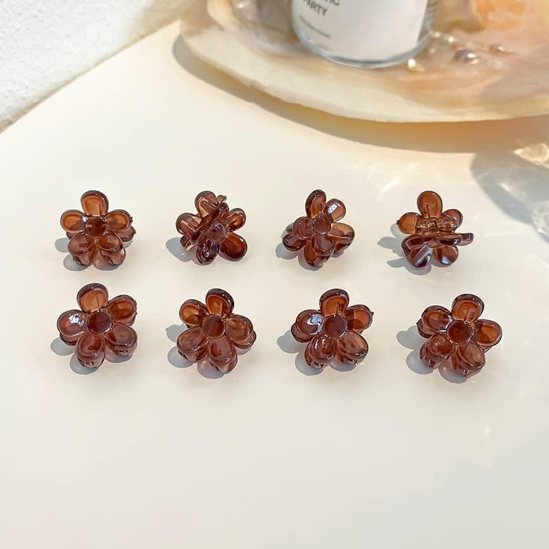 Set of 20 Black Mini Girls Braided Hair Clips Pony Clips Exquisite Side Clips Headpiece Hair Clips (Pink Rhinestones)