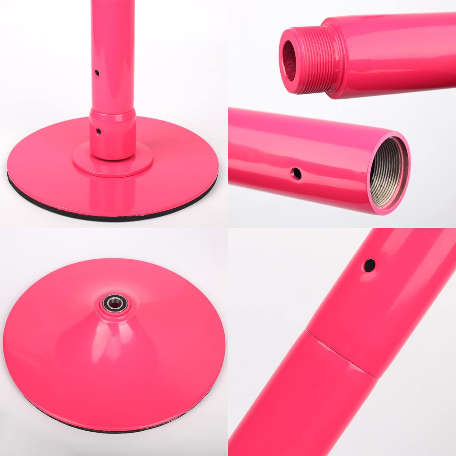 PRIOR FITNESS Pole Dance 45Mm Dance Pole Spinning Static Dancing Pole Portable Removable Fitness Pole Set for Exercise Club Party Home Pink image number 2