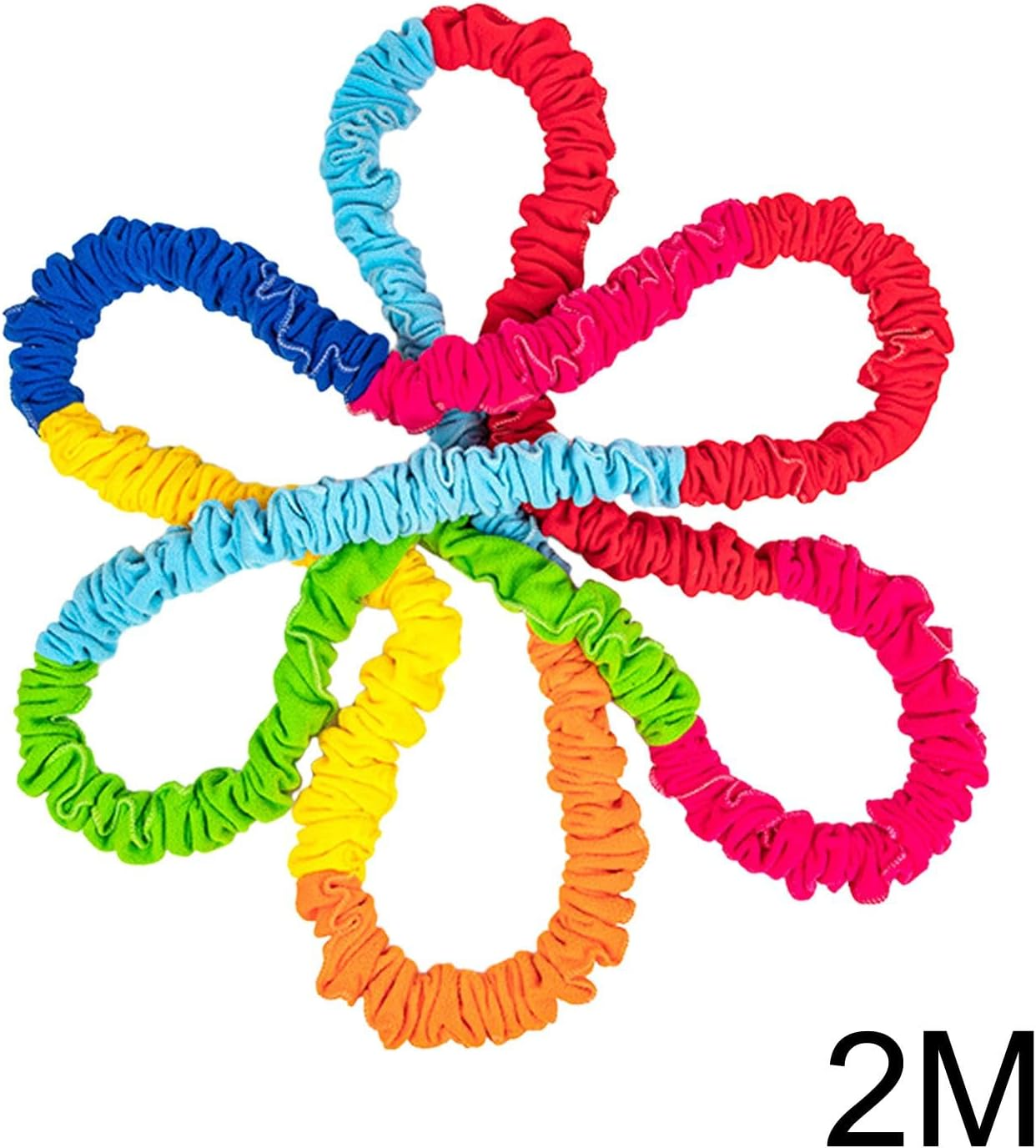 Oshhni Cooperative Stretch Rope Legged Race Bands Dynamic Movement Entertainment Toy Durable Multiplayer Multi Color Resistance Band, 2M