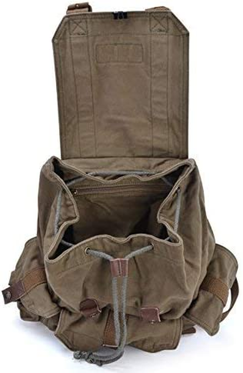 Gootium Canvas Backpack - Vintage Outdoor Rucksack Travel Day Pack image number 4