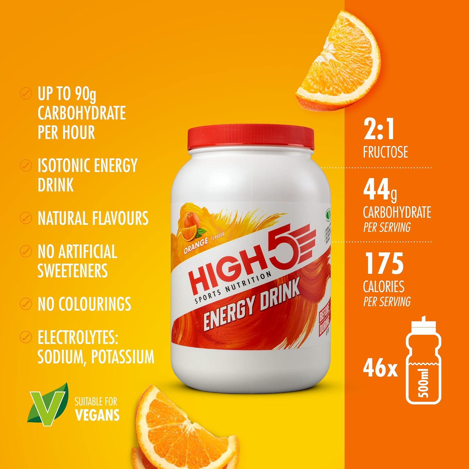 HIGH5 Energy Drink 2.2Kg Orange image number 4
