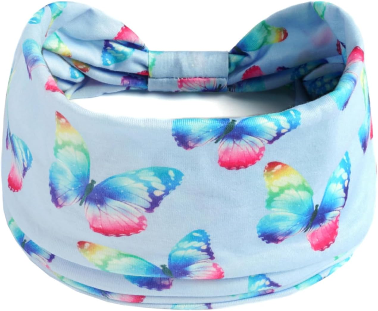 Fashion Headbands for Women Hair Headscarves Hair Band Turban Flower Cotton Headbands Wide Yoga Sports Headband Head Wrap (P6Wbutterleo)