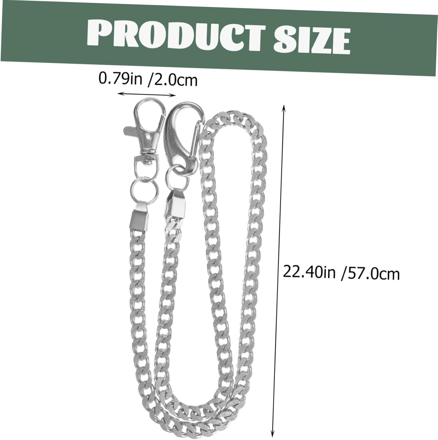Tofficu Mens Pants Chain Sterling Silver Key Chain for Dance Boys Pocket Accessory image number 2
