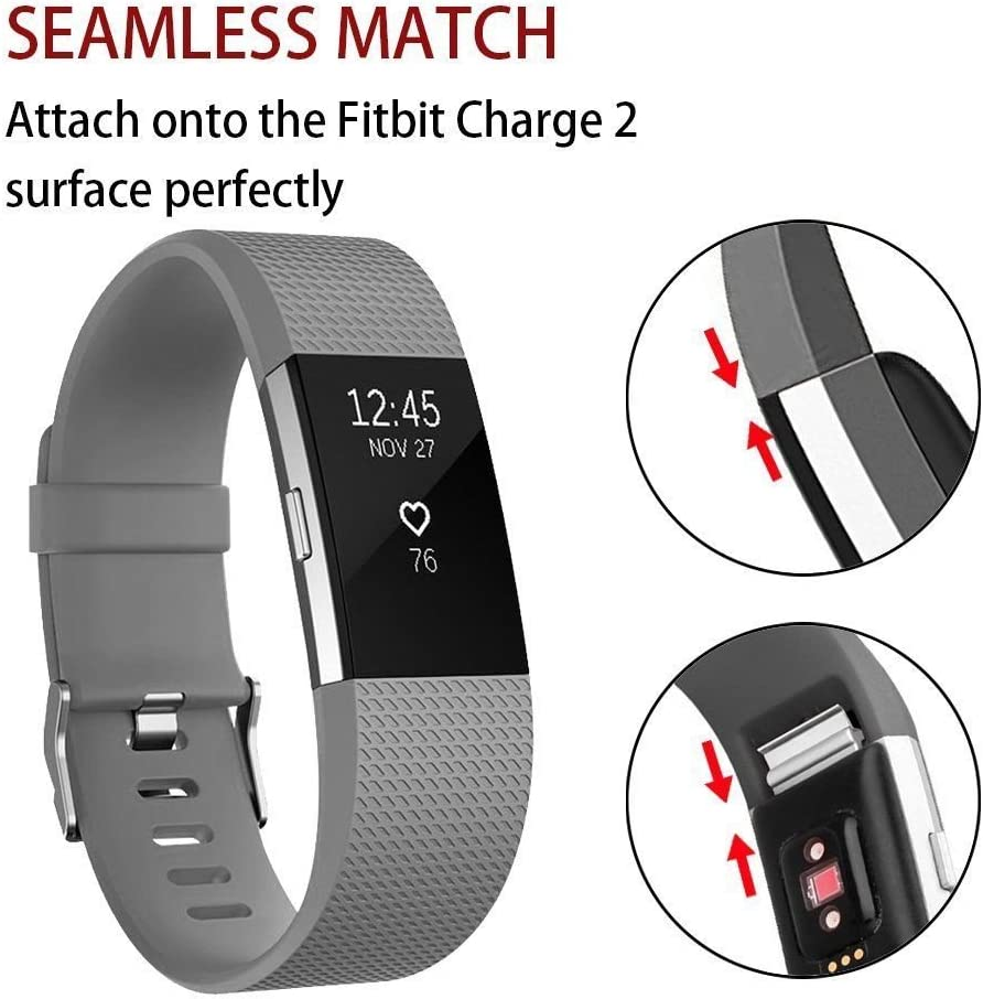 Watch Band Strap for Fitbit Charge 2, Classic Soft TPU Silicone Adjustable Replacement Bands Fitness Sport Bracelet Strap for Fitbit Charge2 image number 1