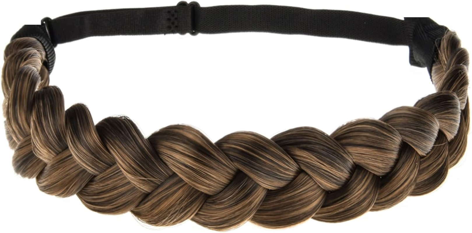 TOECWEGR Braid Headband 3 Strands Synthetic Braided Hair Headbands Stretch Plaited Hair Headbands Hairpiece Fashion Girl Costume Hair Accessories image number 1