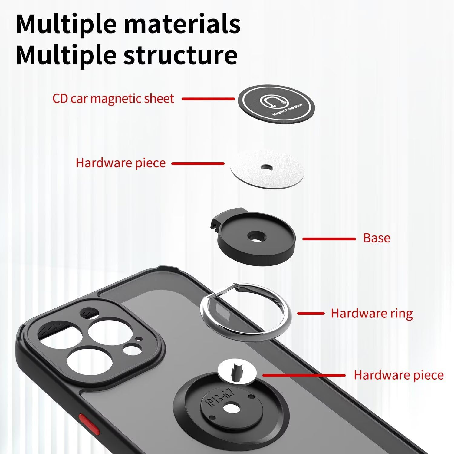 EASSGU Case for Oppo Reno14 F 5G / Oppo Reno14 FS 5G (6.7 Inches), Ring Stand Clear Protective Case, Shockproof, Drop-Resistant TPU Silicone Bumper Phone Case - Royal Blue