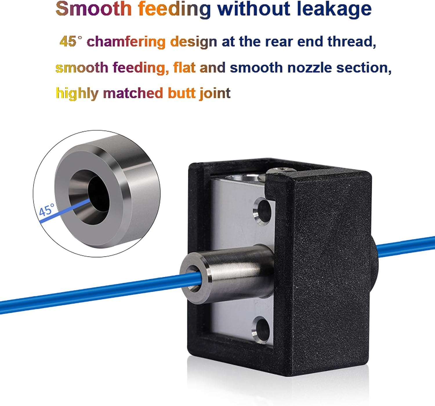 Sprite Extruder Upgrade Heater Block Kit High Temperature 300℃ with Bimetal Heatbreak Plated Copper Heater Block Nozzle DIY Assembled Compatible with Ender-3 S1 /CR-10 Smart Pro image number 5