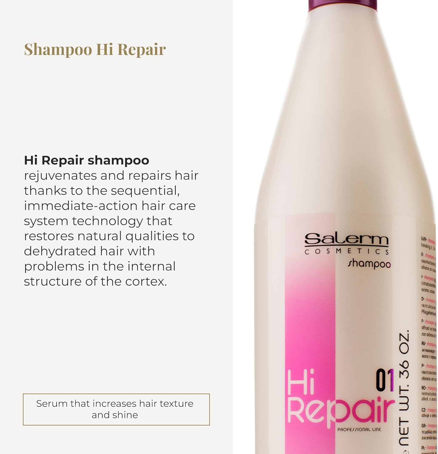 Salerm Cosmetics Hi-Repair Shampoo 1000Ml image number 6