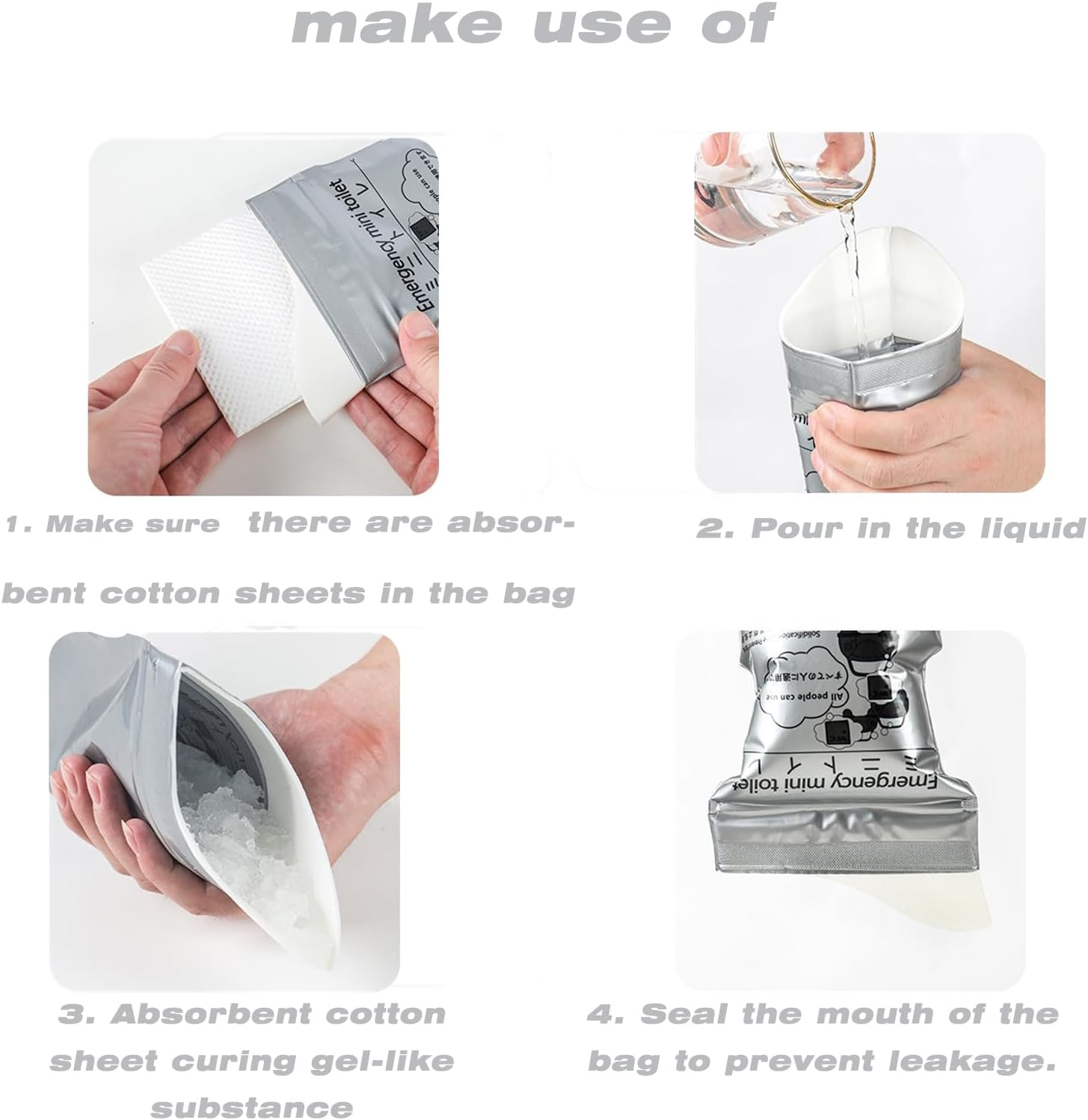 12 Pack 700ML Disposable Urine Bags, Travel Pee Bags Unisex Urinal Bag Vomit Bag for Travel Traffic Jam Emergency Portable Camping Urinal Bags for Men Women Kids Patients image number 1