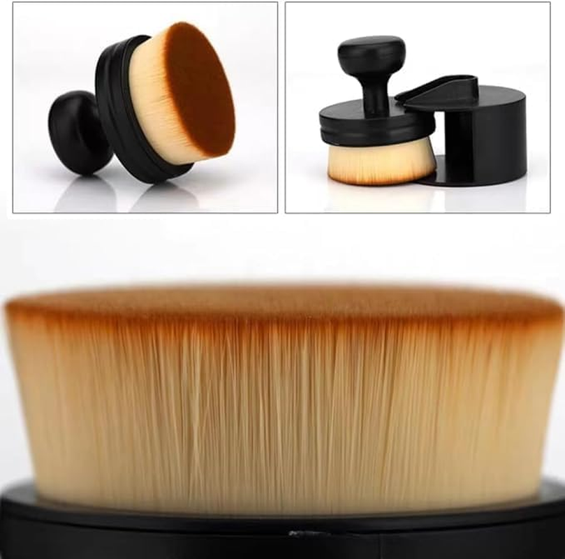 CAASFOOY Tire Dressing Brush, Tire Shine Brush, Reusable Tire Applicator Brush High Density Soft Hair Tire Shine Applicator Brush Portable Car Brush with Holder for Cleaning Tires, Dashboard image number 1