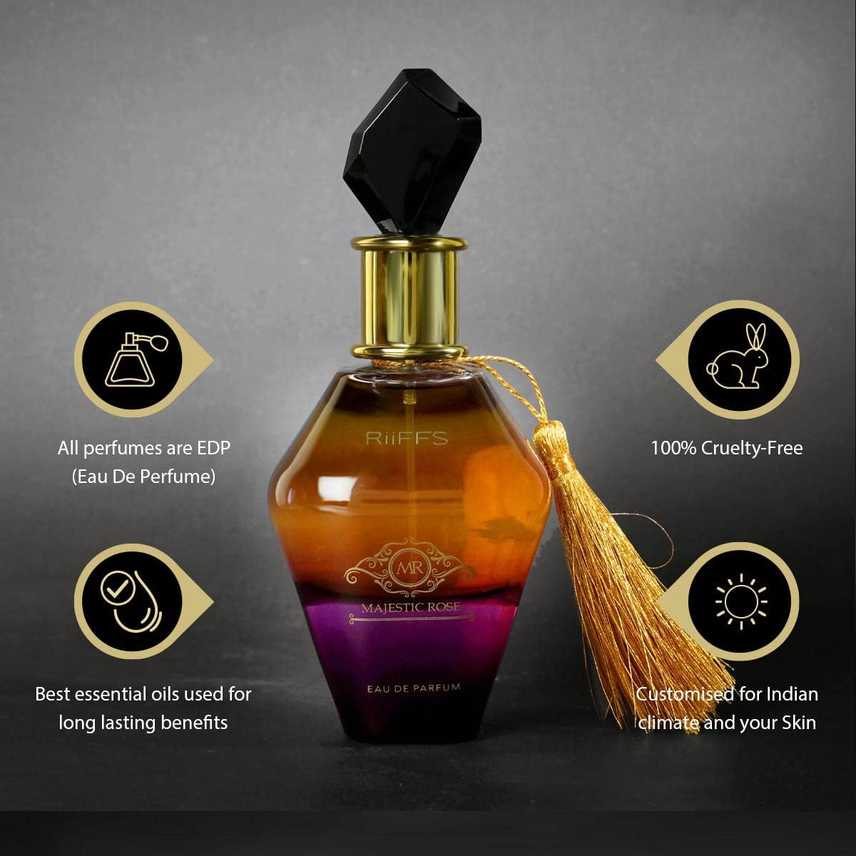 Riiffs Majestic Rose Eau De Perfume Spray for Women, 100 Millilitre image number 6