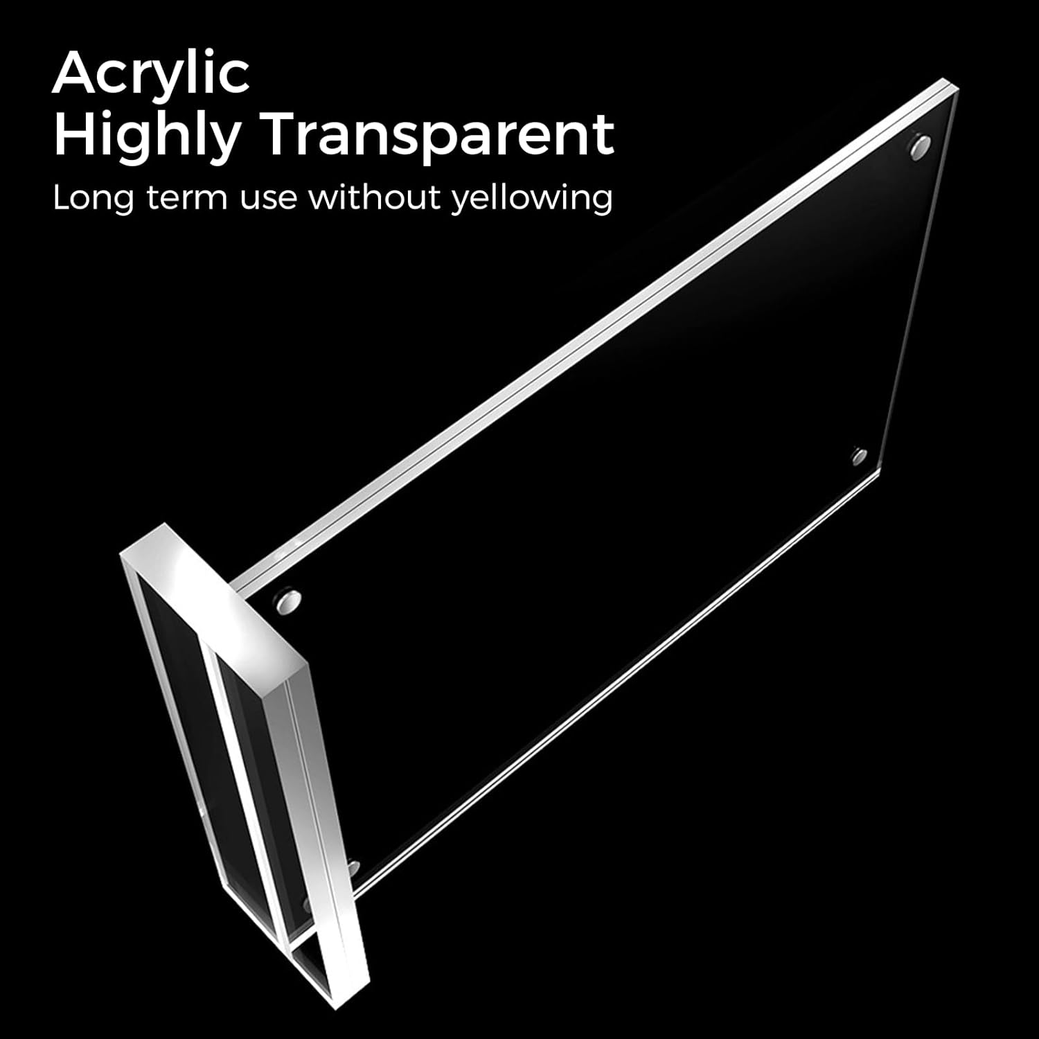 4 Pack Acrylic Sign Holder A4 Size, Double Sided Display Clear Tabletop Plastic Sign Holder, for Wedding Reception, Menu, Party Decoration, Picture Frames image number 5