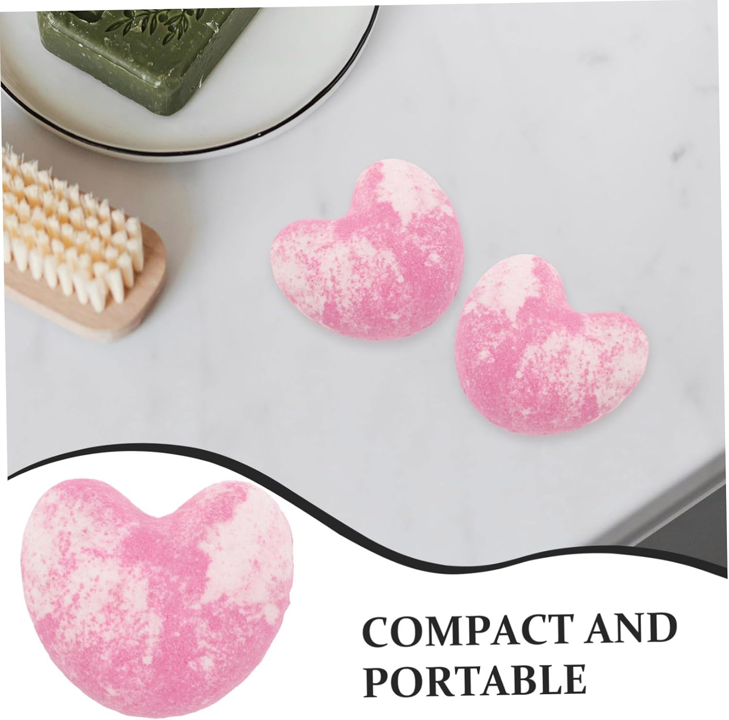 Mikinona Valentine Day Heart Bath Bomb Aromatherapy Spa Salt Bomb Shower Tablet image number 4