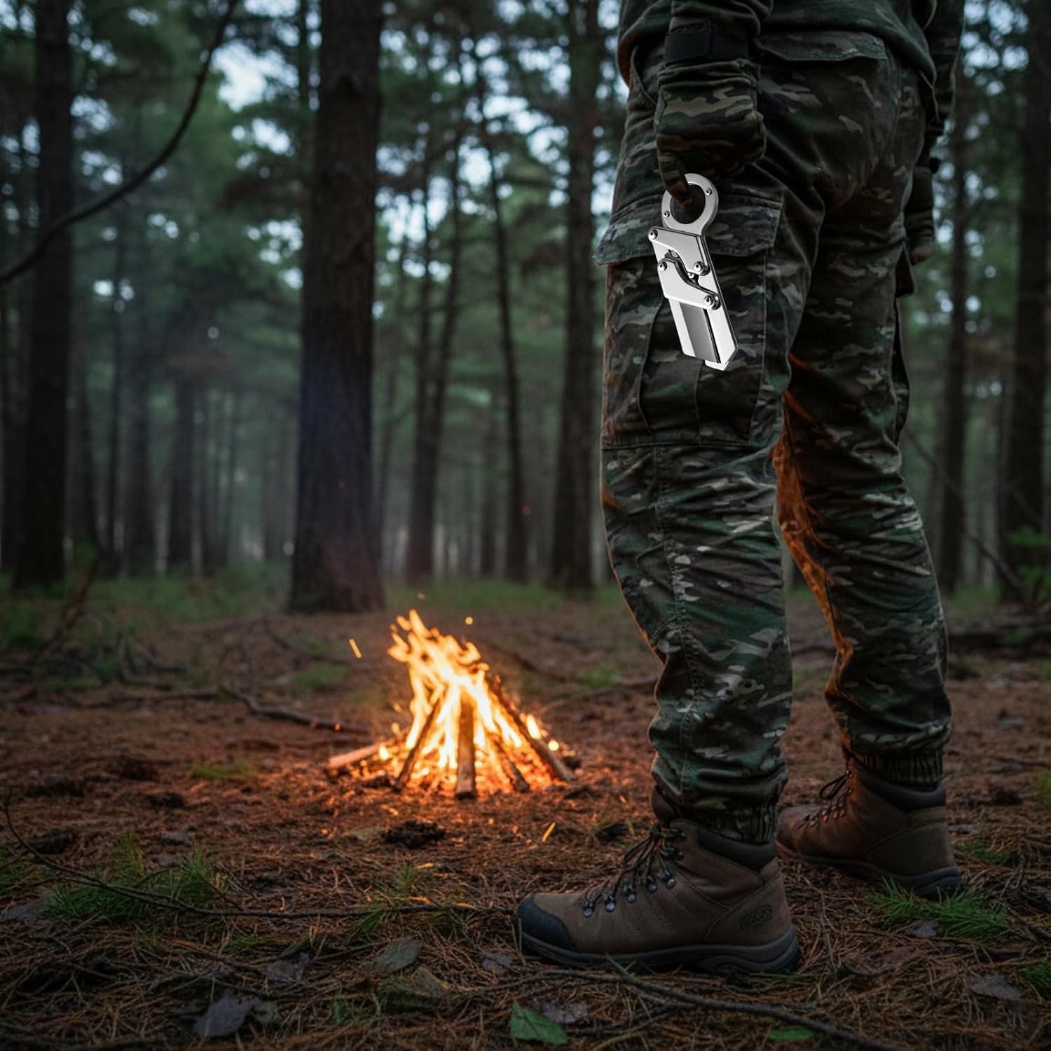 Outdoor Mechanical Folding Knife High Hardness Push-Activated Multi-Functional image number 4