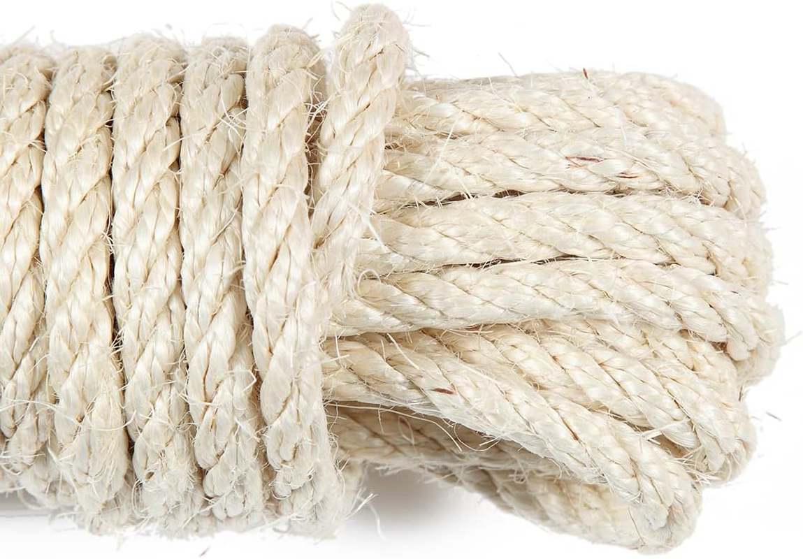 Natural Sisal Rope 8Mm&plusmn;10M Cat Tree Garden Craft Hobby