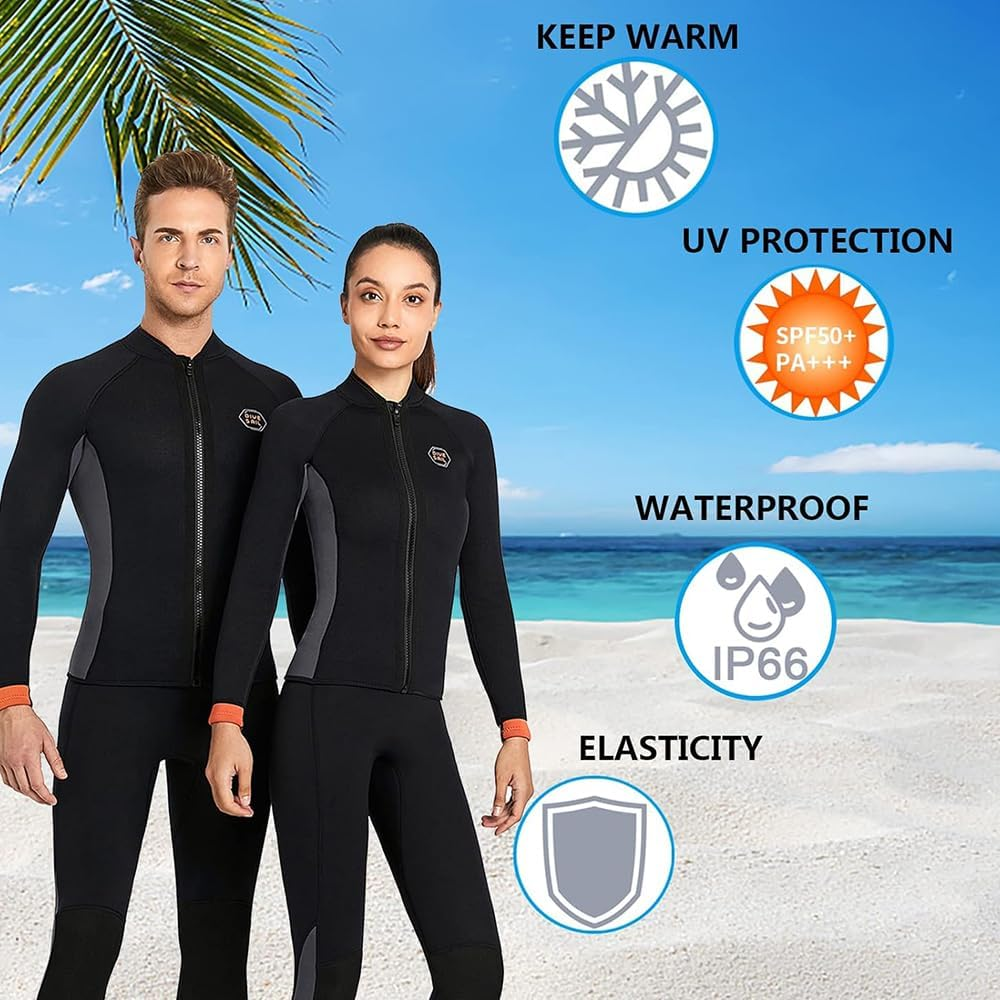 Wetsuit, 3Mm Neoprene Wetsuit Pants Men Surfing Pants Keep Warm Diving Pants for Swimming Surfing Diving