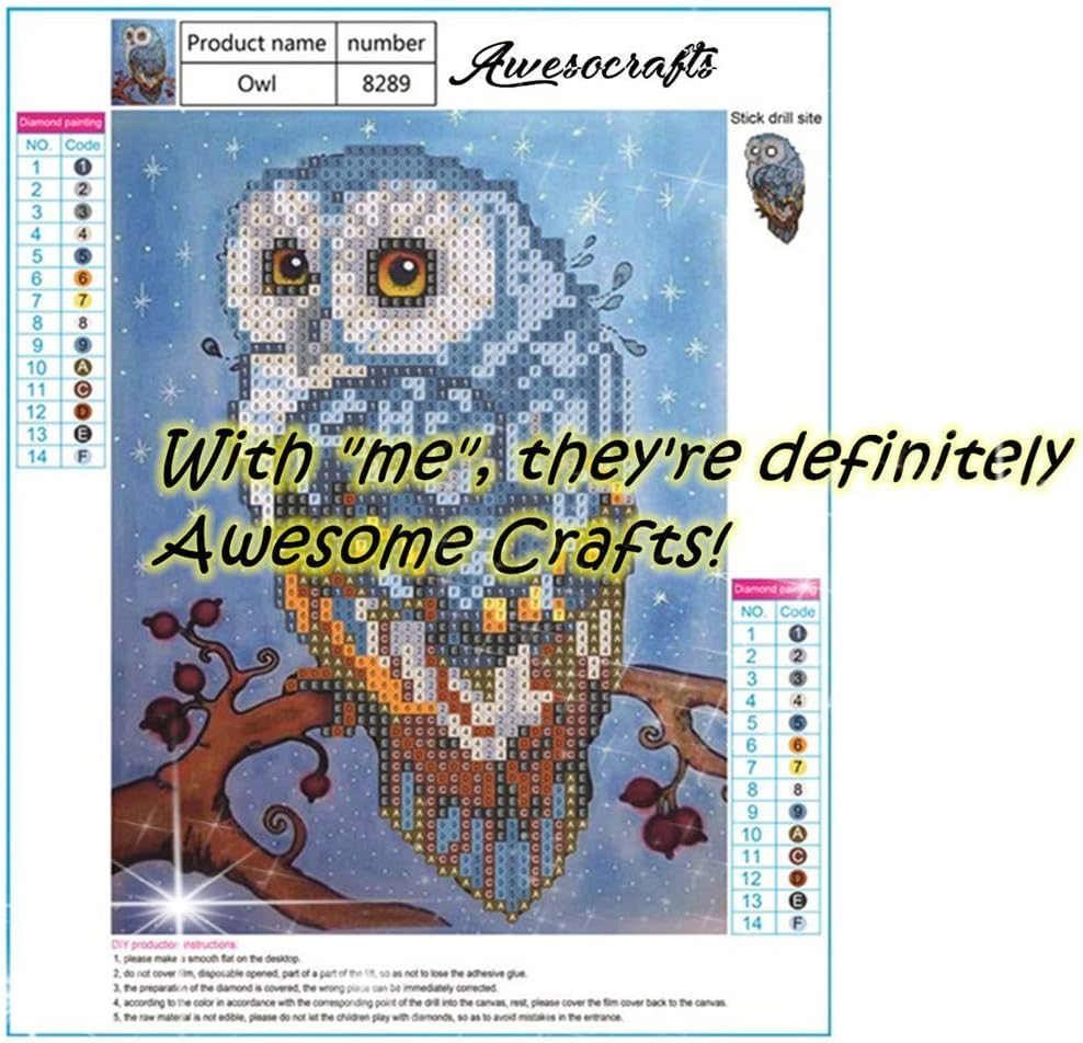New 5D Diamond Painting Kits for Adults Kids, Awesocrafts Husky Dogs and Snowflakes Full Drill DIY Diamond Art Crystal Rhinestone Paint by Diamonds Cross Stitch (Husky) image number 1