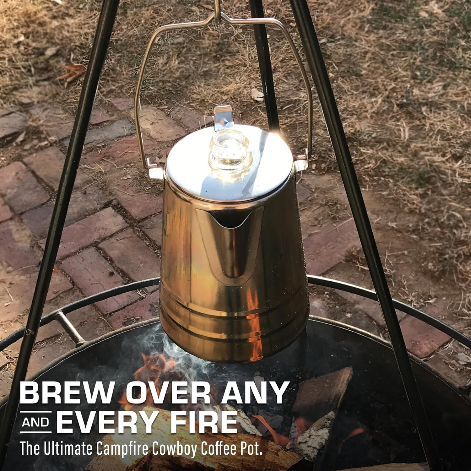 COLETTI Butte Coffee Percolator Camping &mdash; Percolator Coffee Pot, NO Aluminum or Plastic [14 Cup]