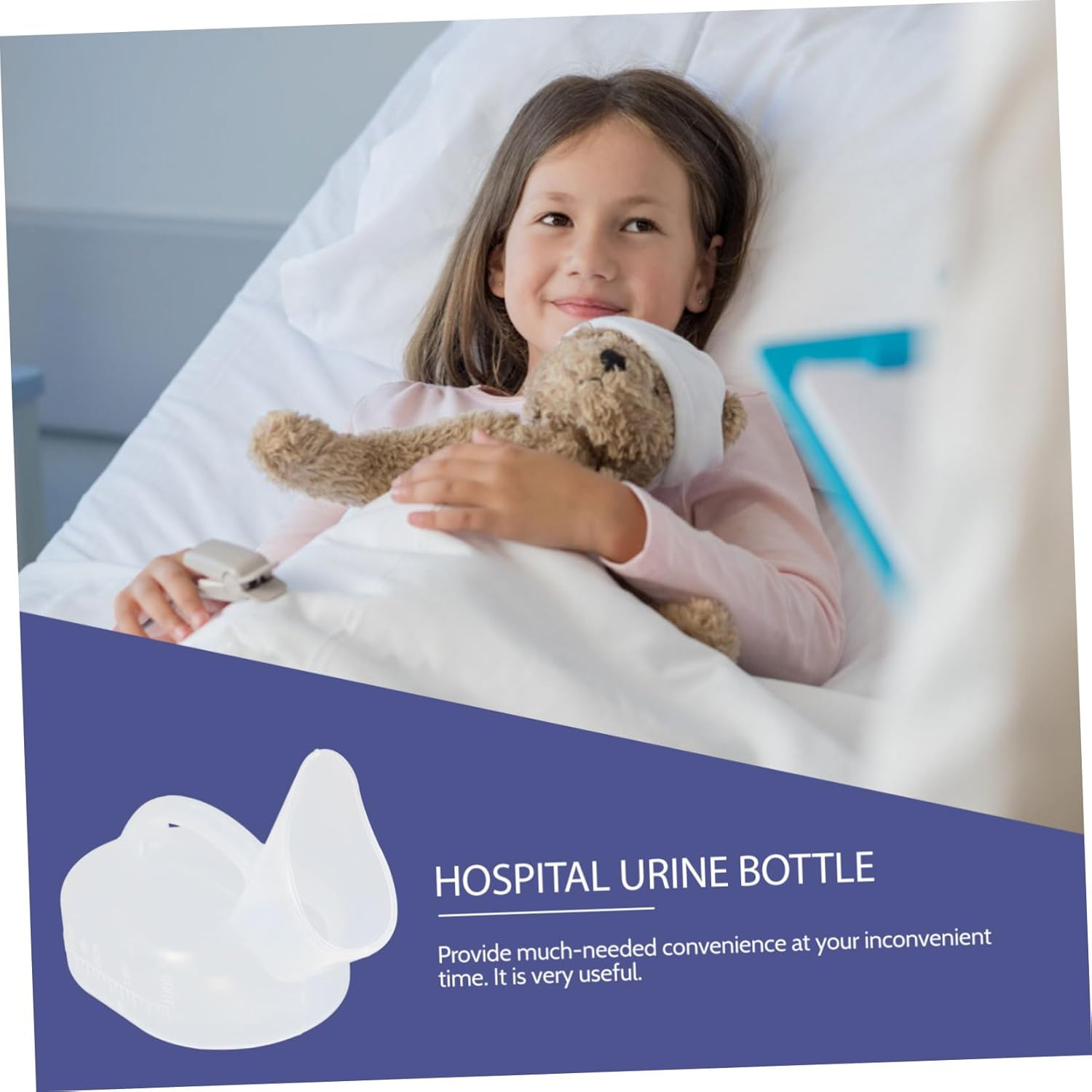 2Pcs Large Capacity Portable Urine Bottle Ergonomic Urinal for Hospital Home Travel Elderly Patients Pee Container image number 3