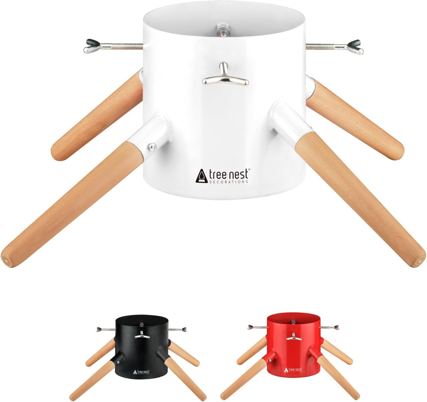 Tree Nest Christmas Tree Stand with Water Tank for Large Trees - Family Christmas Tree Stand for Trees up to 3 M, 5-13 Cm Trunk White image number 7