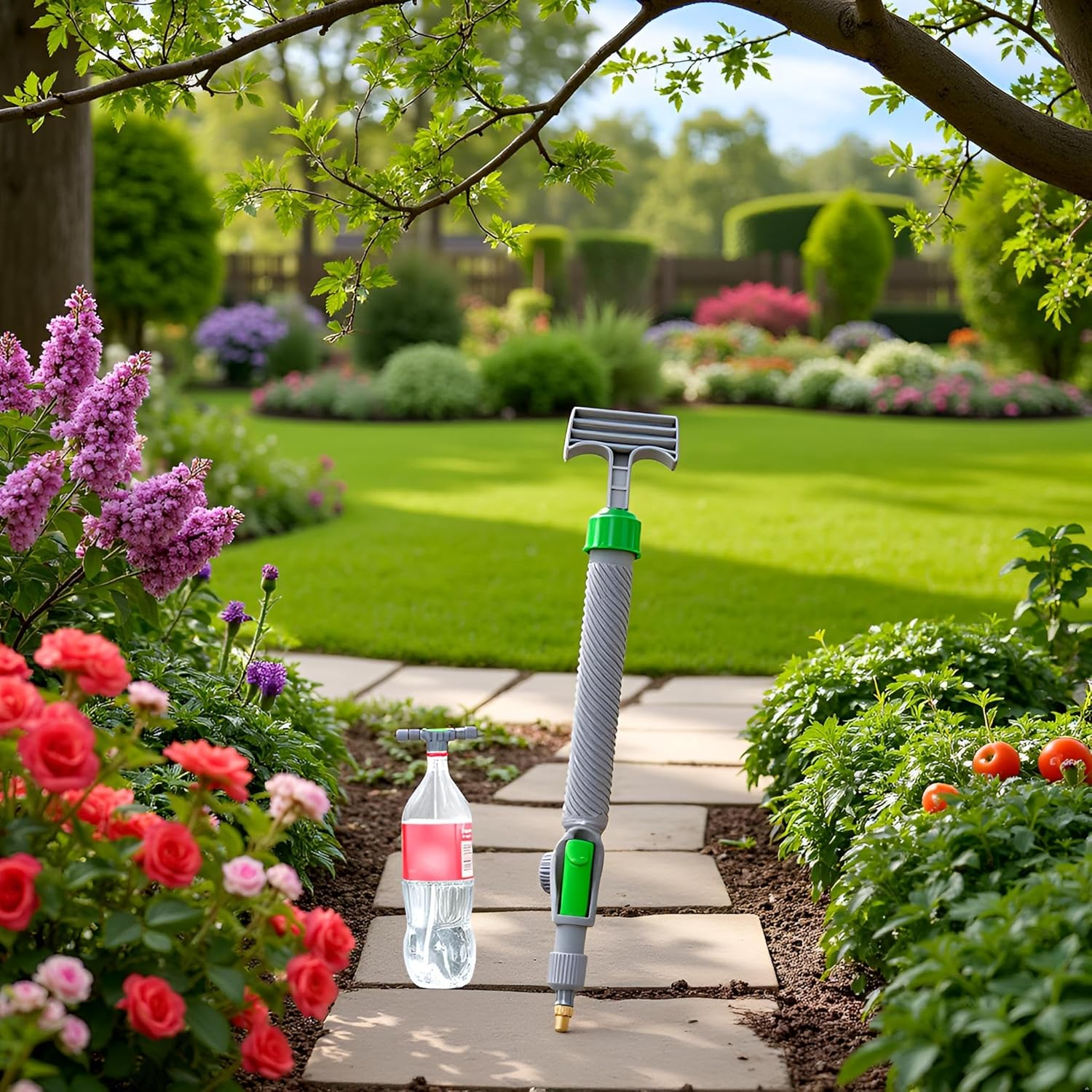 Handheld Sprayer - High Pressure Air Pump Manual Sprayer with Adjustable Nozzle - Home Lawn Garden Sprayer image number 2