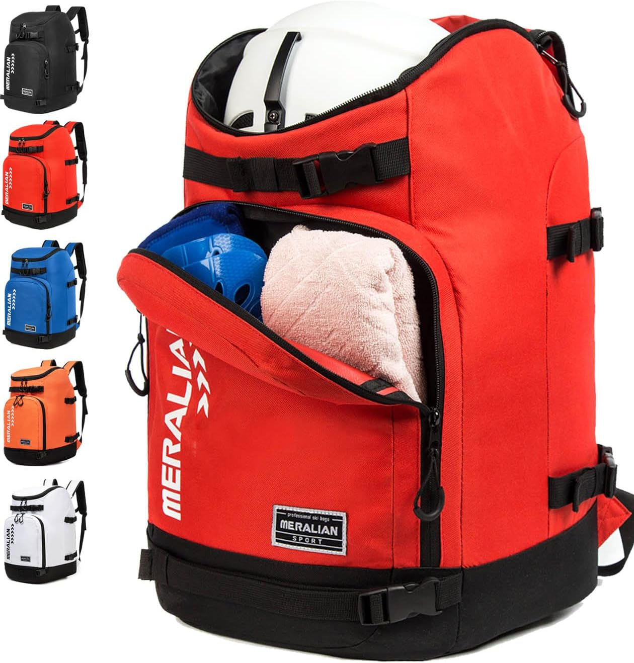 Ski Boot Bag - 50L Ski Boot Travel Backpack Waterproof Snowboard Boot Backpack for Travel Stores Gear Including Helmet, Goggles And image number 5