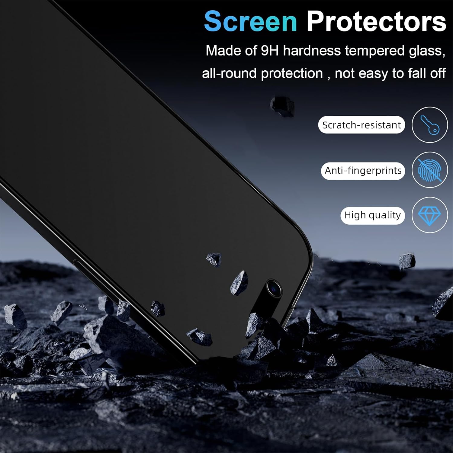 Matte Privacy Screen for Iphone 17 Air for Tempered Glass, Pack of 2 Privacy Screen Protectors with 2 Camera Protection, 28&deg; Anti-Spy Full Screen Screen Protector Film, anti Fingerprint Matte