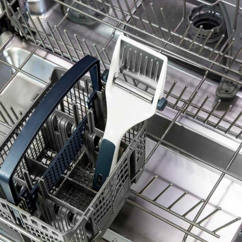 Zyliss Dial and Slice Cheese Slicer - Adjustable Thickness Ideal for Slicing Parmesan, Cheddar, Gouda, Edam | Stainless Steel Blade | Stainless Steel Blade | 5 Year Guarantee | White/Charcoal image number 5