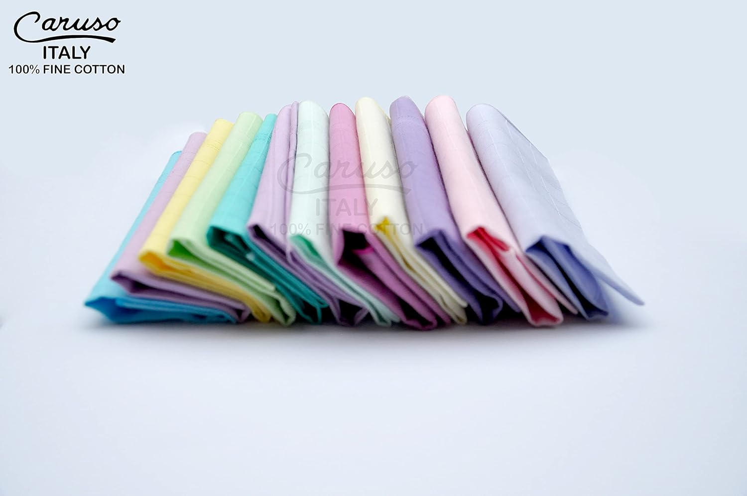 Caruso Italy Women'S 100% Pure Cotton Multicolor Rangoli Handkerchief | Soft, Skin-Friendly, and Super Absorbent with Anti-Shrink Finish, Becomes Softer with Every Wash - 30 X 30 Cm