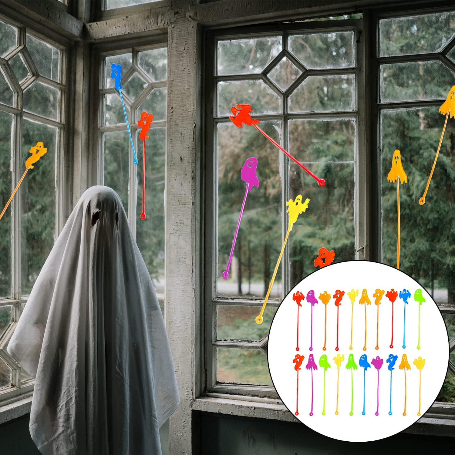 WELANE Halloween Sticky Toy, 20 PCS Ghost Novelty Toys for Halloween Party, Treat Bags Gifts, Goody Bag Filler, Classroom Prizes (Bulk) image number 1