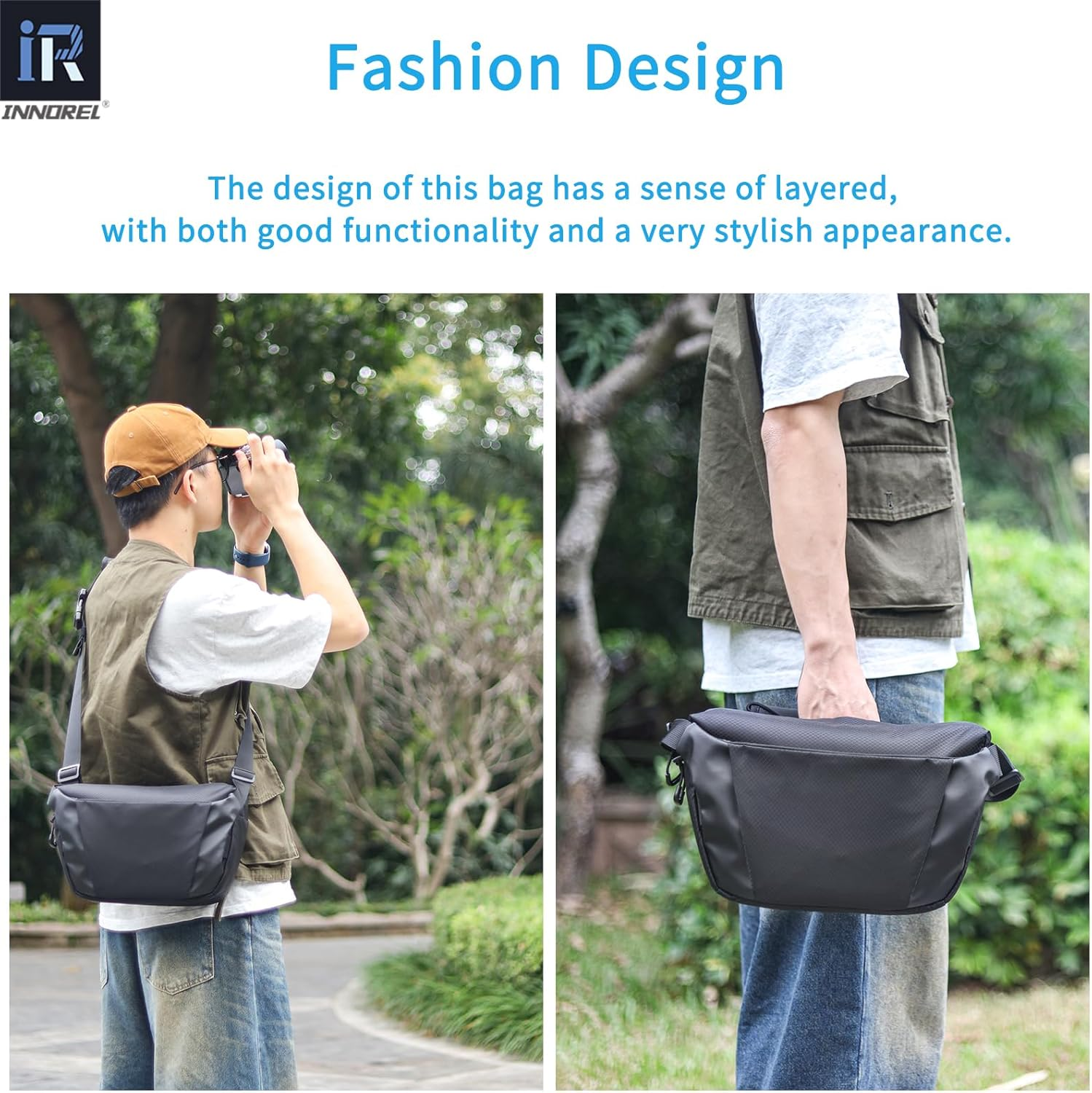 6 Liters Waterproof Camera Sling Bag INNOREL CB0621, with Tripod Holder, for Sony/Canon/Nikon/Dslr/Slr/Mirrorless Crossbody, Traveling, Sporting, Cycling, Daily image number 2