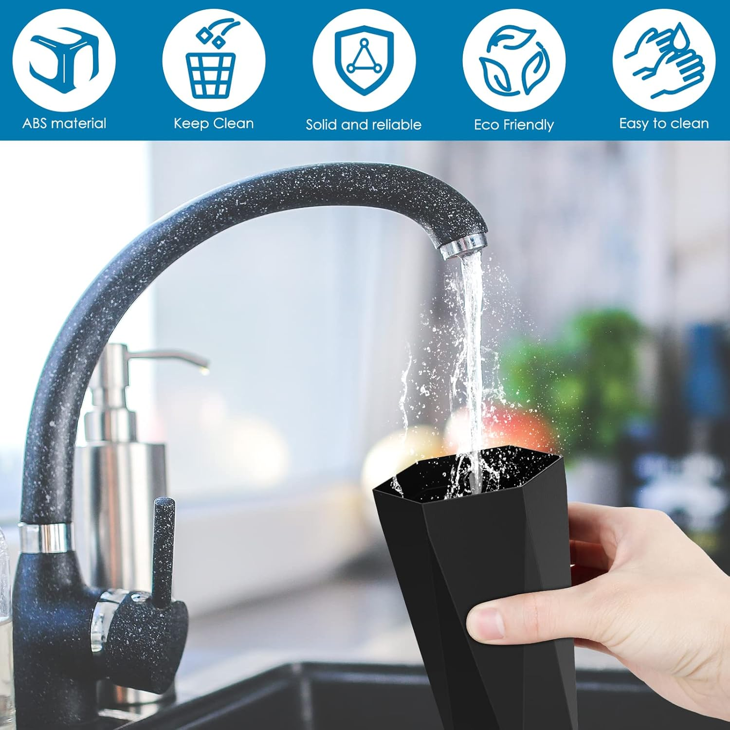 2Pcs Car Trash Cans, Leakproof Universal Mini Automatic Portable Garbage Bin with 2 Roll Garbage Bag, Easy to Clean, Diamond Shaped Interior Automotive Accessories for Car Door (A) image number 3