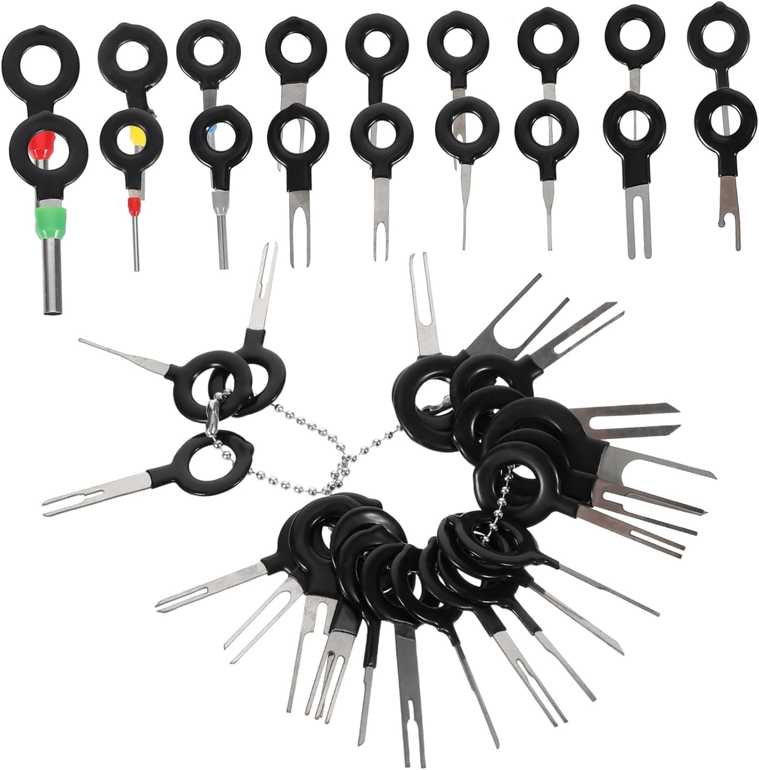 MUCKLILY 39Pcs Terminal Removal Tools Kit Connector Pin Release Extractor Puller for Automotive Household Devices Random Style image number 6