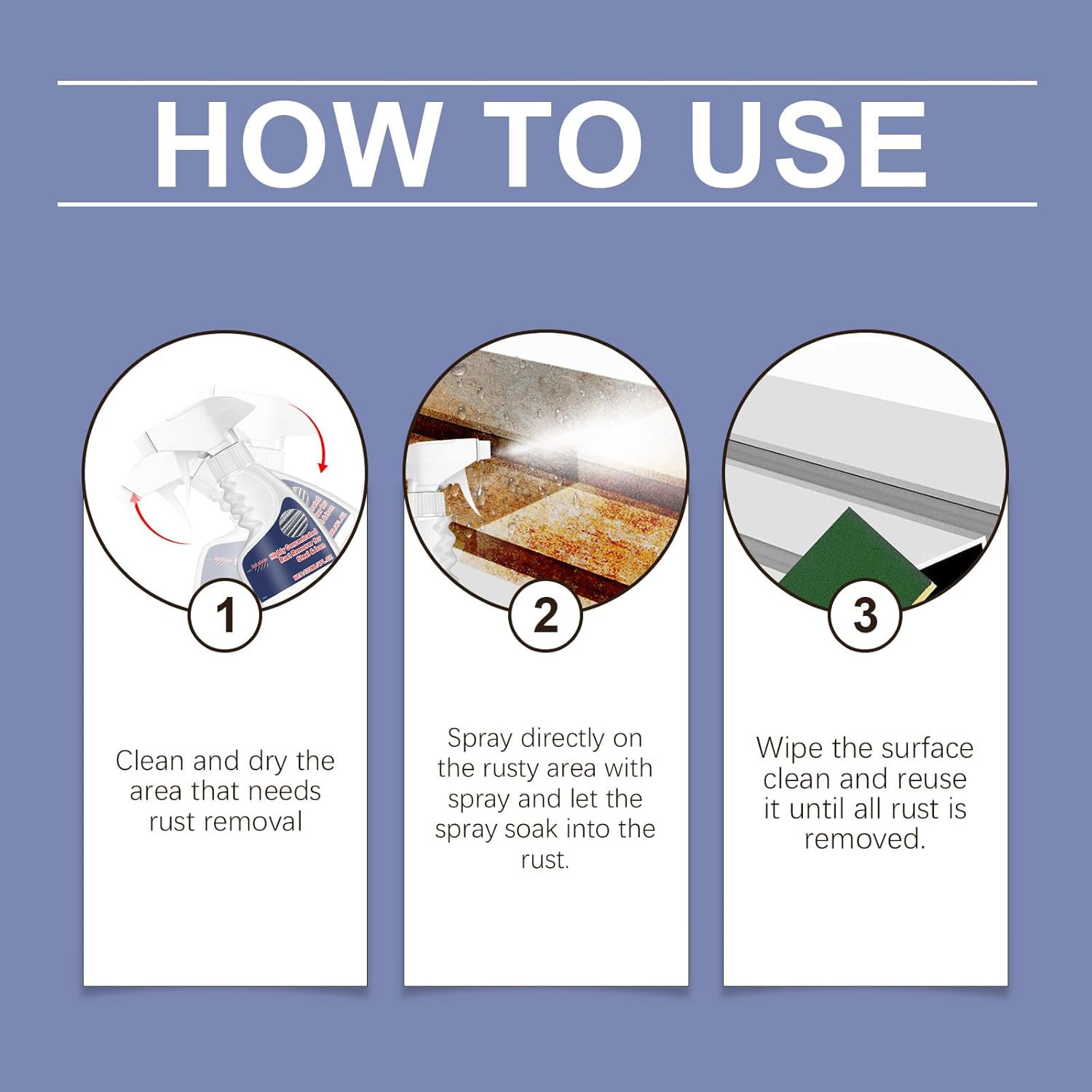 Highly Concentrated Rust Remover for Steel and Iron, Professional Strength Metal Cleaner with Protective Film Technology, 120Ml image number 1